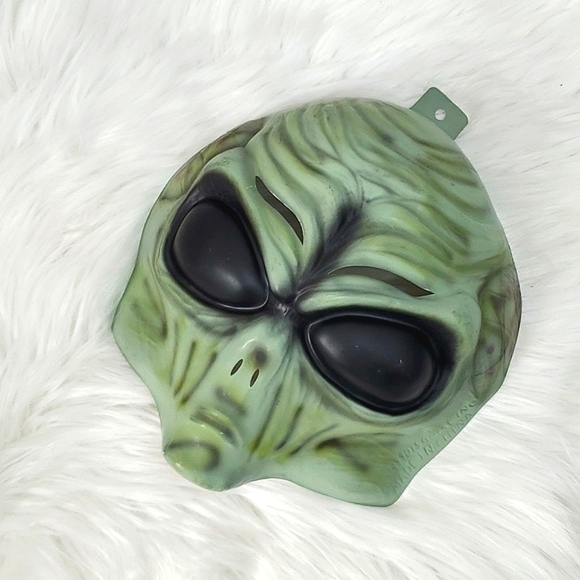 Vintage 90s NEW 1999 Alien Extraterrestrial UFO Plastic Halloween Mask X-FILES - Picture 4 of 13